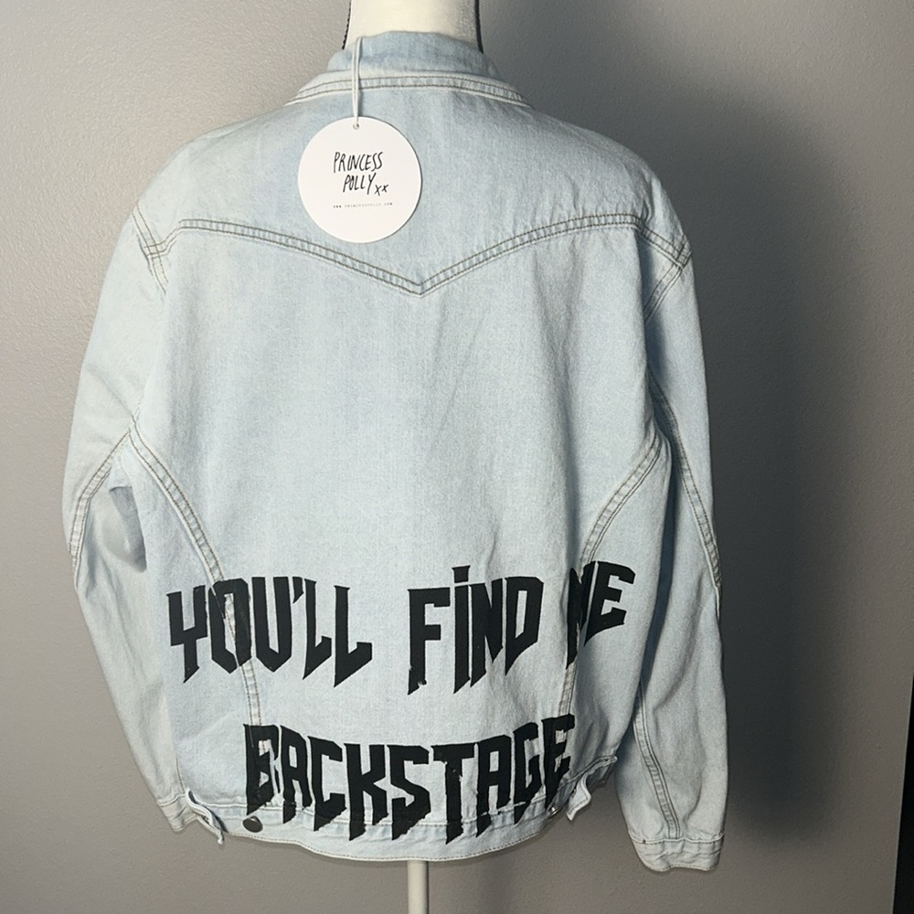 NWT Princess Polly Backstage Denim Jacket (sz S/M)